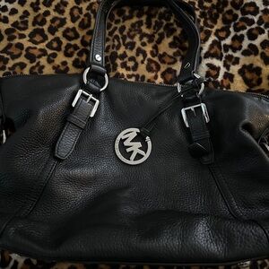 Vintage Michael Kors Black Leather Satchel